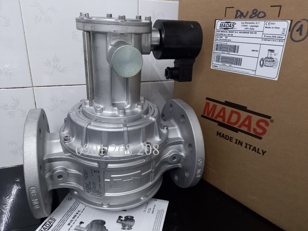 VAN ĐIỆN TỪ MADAS DN 80 N.C